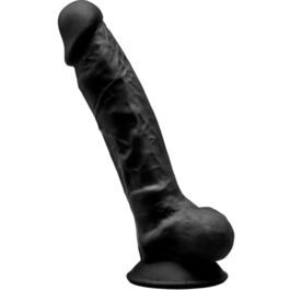 SILEXD - MODEL 1 REALISTISCHE PENIS PREMIUM SILICONEN SILEXPAN ZWART 17,5 CM