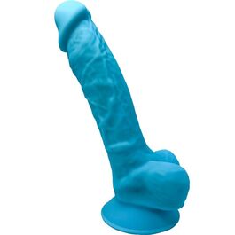 SILEXD - MODEL 1 REALISTISCHE PENIS PREMIUM SILICONEN SILEXPAN BLAUW 17,5 CM