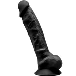 SILEXD - MODEL 1 REALISTISCHE PENIS PREMIUM SILICONEN SILEXPAN ZWART 20 CM
