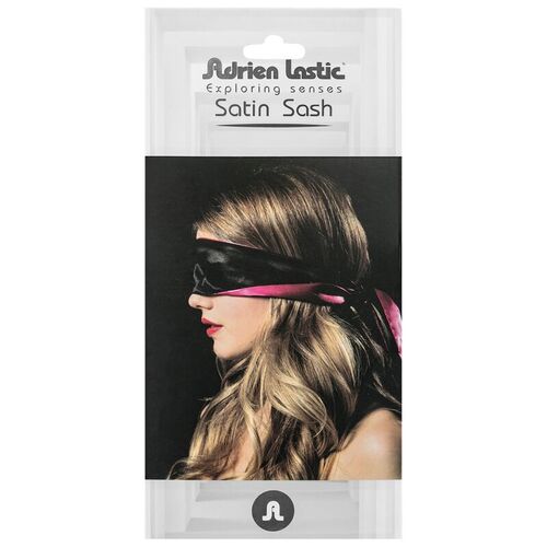 ADRIEN LASTIC - VENDA SATIN REVERSIBLE ROSA/NEGRO