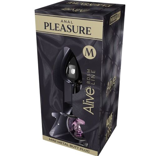 ALIVE - ANAL PLEASURE MINI PLUG METAL ROSA TALLA M