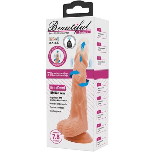 BAILE - VIBRADOR REALISTA CON VENTOSA CONTROL REMOTO