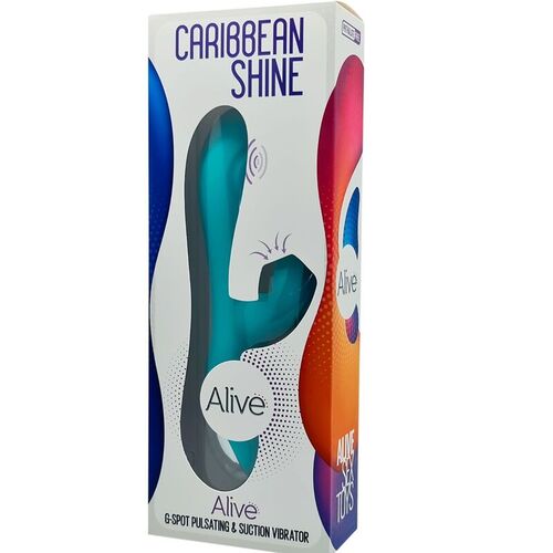 ALIVE - CARIBBEAN SHINE VIBRADOR & SUCCIONADOR AZUL