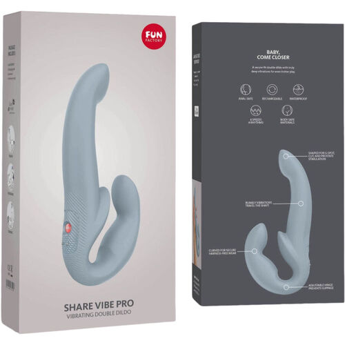 FUN FACTORY - SHARE VIBE PRO VIBRADOR DOBLE GRIS