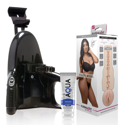 FLESHLIGHT - VIOLET MYERS WAIFU + UNIVERSAL LAUNCH + LUBRICANTE AQUA QUALITY 50 ML