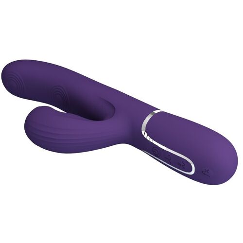 PRETTY LOVE - PERLITA VIBRADOR PUNTO G 3 EN 1 MULTIFUNCIÓN MORADO