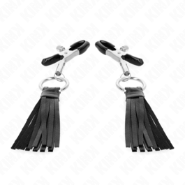 KINK - MORSETTI PER CAPEZZOLI IN SIMILPELLE CON NAPPINE 6 CM