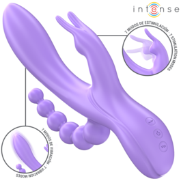INTENSE - MIKO DREIFACHVIBRATOR RABBIT & STIMULATOR & ANAL 7 VIBRATIONEN LILA