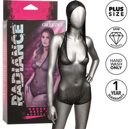 CALEXOTICS - RADIANCE BODYSUIT COM CAPUZ DEEP V PLUS SIZE
