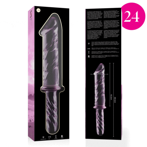 NEBULA SERIES BY IBIZA - MODELO 24 DILDO CRISTAL BOROSILICATO ROSA 28.5 CM -O- 5 CM