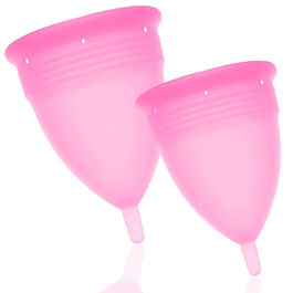 STERCUP - FDA SILIKON-MENSTRUALCUP PACKUNGSGRÖSSE S + L ROSA