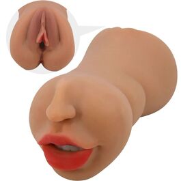 CRAZY BULL - ZOEY PODWÓJNY MASTURBATOR USTA I MIĘSO POCHWY