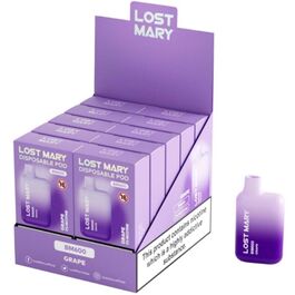 LOST MARY - (AUSSTELLER PROFESSIONAL PACK -10 EINHEITEN) BM600 NICOTINE VAPER 2% EINWEG TRAUBE