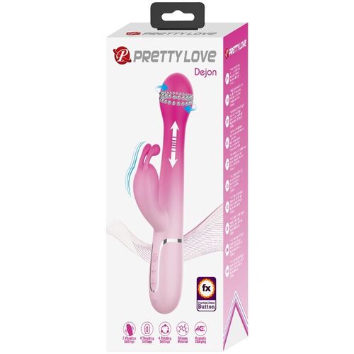 PRETTY LOVE - DEJON VIBRADOR RABBIT 3 EN 1 MULTIFUNCIÓN ROSA