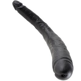 KING COCK SLIM DOUBLE DILDO BLACK 40.6 CM