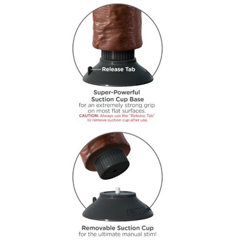 KING COCK - DILDO VIBRADOR MARRÓN 15.24 CM