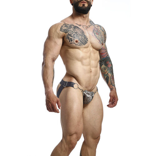 MOB - DNGEON JOCKSTRAP A PRESIÓN GRIS TALLA ÚNICA