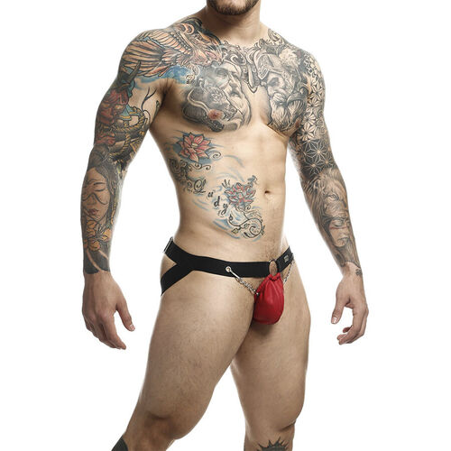 MOB - DNGEON JOCKSTRAP ROJO CON CADENAS TALLA ÚNICA