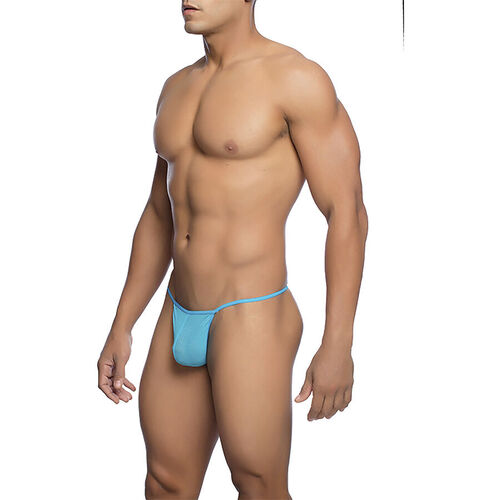 MOB - TANGA TRANSPARENTE CON FORMA DE T AQUA TALLA L/XL