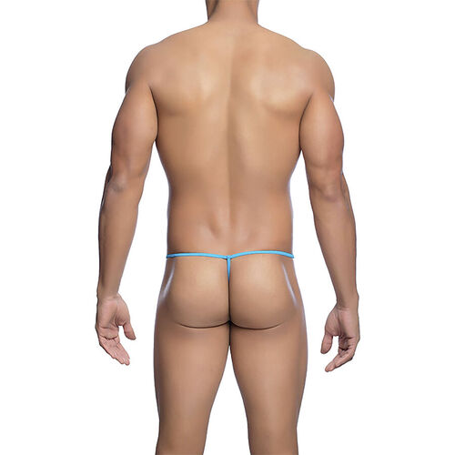 MOB - TANGA TRANSPARENTE CON FORMA DE T AQUA TALLA L/XL