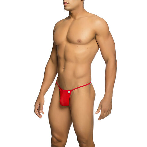 MOB - TANGA TRANSPARENTE CON FORMA DE T ROJO TALLA L/XL