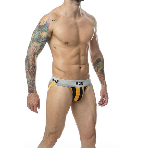 MOB - JOCK CLASICO STRIPE NARANJA TALLA L
