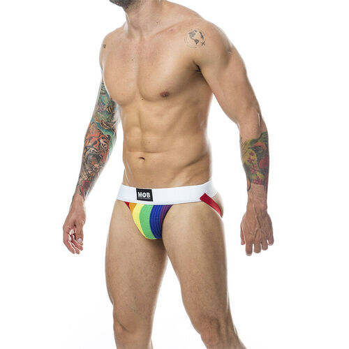 MOB - JOCK CLASICO STRIPE RAINBOW TALLA M