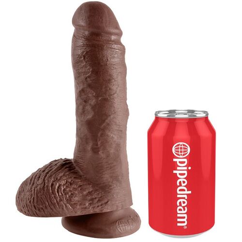 KING COCK - 8" PENE REALÍSTICO MARRÓN 20.3 CM