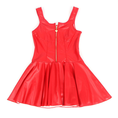 SUBBLIME - 957698 VESTIDO DE CUERO CON CREMALLERA DE CORAZÓN ROJO L/XL