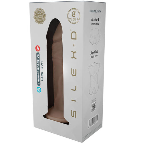 SILEXD - PENE REALÍSTICO MODELO 8 SILICONA LÍQUIDA 20.6 CM