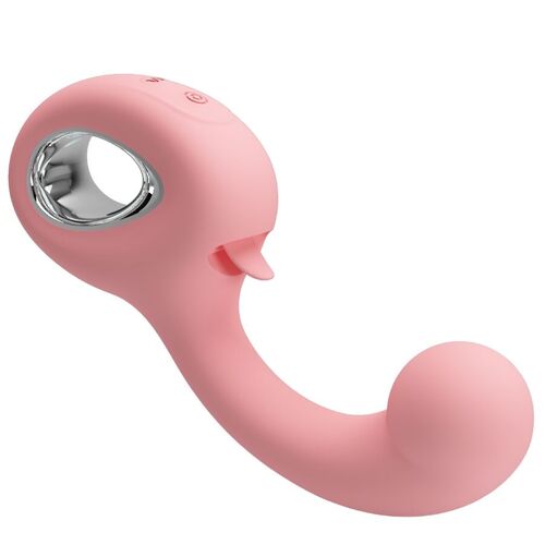 PRETTY LOVE - ERYNNYES VIBRADOR PUNTO G + ESTIMULADOR CLÍTORIS 10 VIBRACIONES ROSA