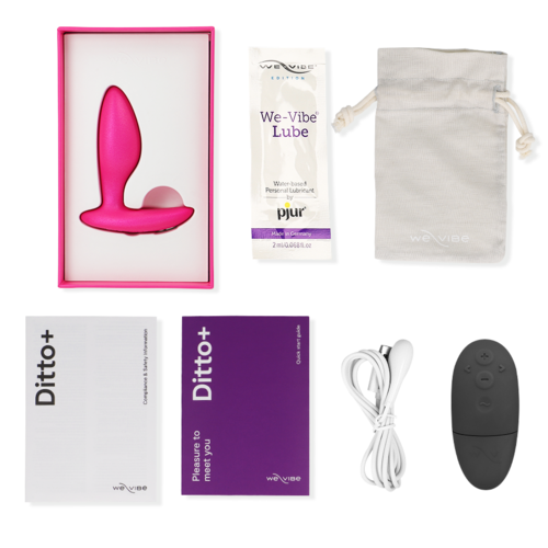 WE-VIBE - DITTO+ PLUG ANAL VIBRADOR ROSA
