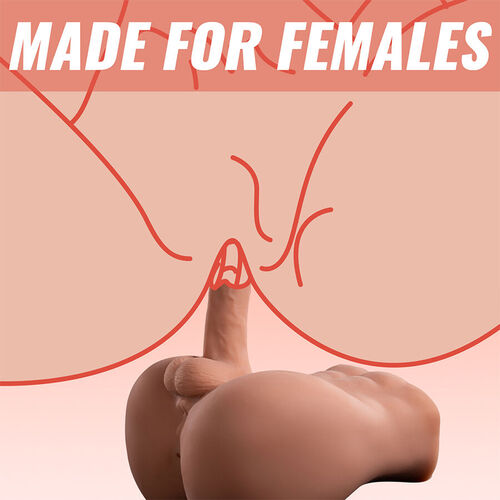 XISE - BERTLETT DILDO ASS MASTURBADOR DILDO Y ANO REALÍSTICO POSICIÓN FRONTAL CON THRUSTING 18 CM