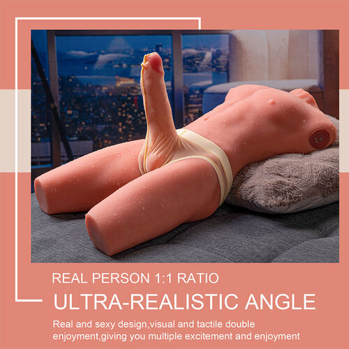 XISE - JASON HALF BODY TORSO REALÍSTICO MASCULINO CON THRUSTING Y VIBRACIÓN 55 CM