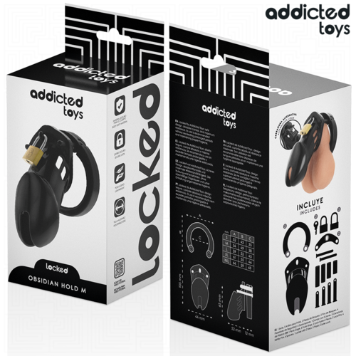 ADDICTED TOYS LOCKED - OBSIDIAN HOLD JAULA PARA PENE TALLA M