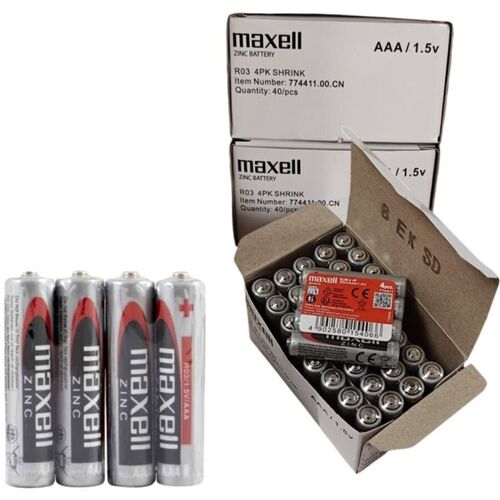 MAXELL - PILA SALINA MANGANESO AAA R03 RETRACTIL*4