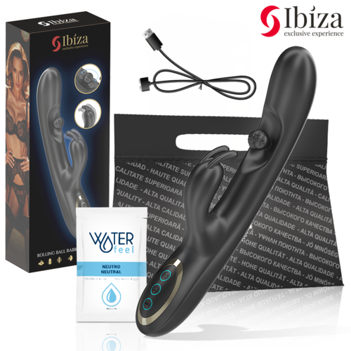 IBIZA - POTENTE VIBRADOR RABBIT CON PERLA ROLLING MASAJEADORA