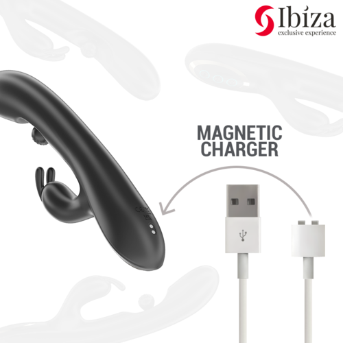 IBIZA - POTENTE VIBRADOR RABBIT CON PERLA ROLLING MASAJEADORA