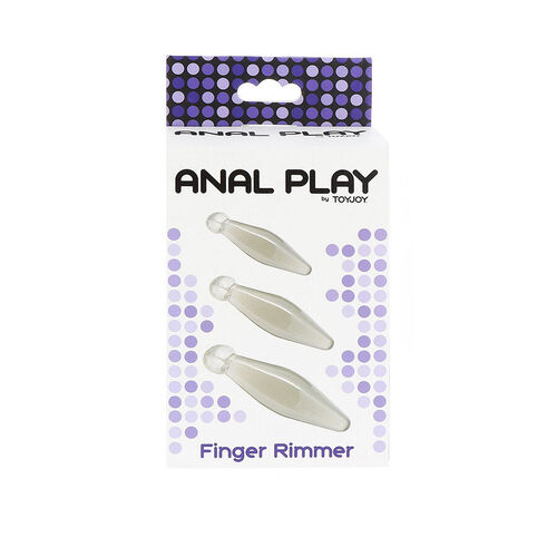 TOYJOY - ANAL PLAY RIMMER DE DEDO 3 PIEZAS TRANSPARENTE