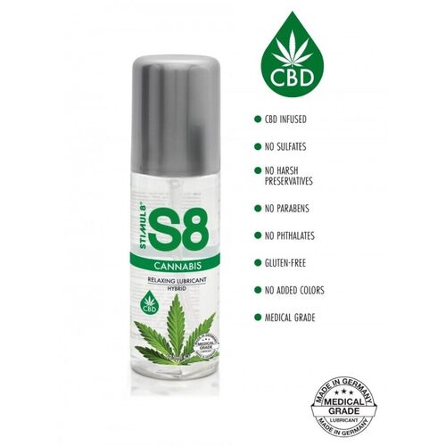 STIMUL8 - S8 LUBRICANTE HÍBRIDO CANNABIS 125 ML