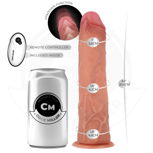 COCK MILLER - DILDO HIPERREALÍSTICO CON VENTOSA Y THRUSTING CON CONTROL REMOTO 20,5 CM