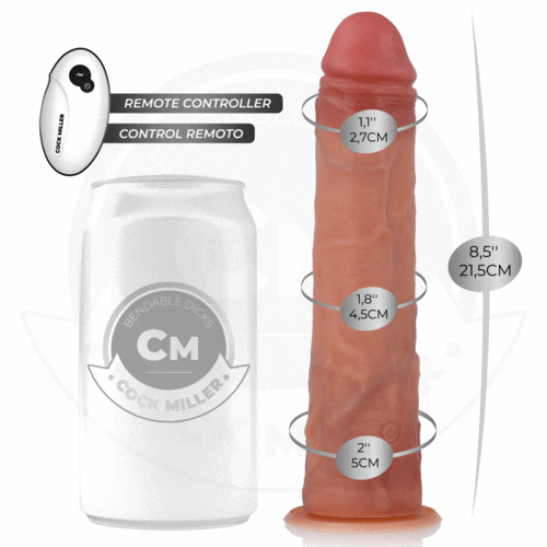 COCK MILLER - DILDO HIPERREALÍSTICO VIBRACIÓN CON CONTROL REMOTO 19,5 CM