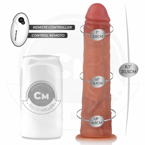 COCK MILLER - DILDO HIPERREALÍSTICO VIBRACIÓN CON CONTROL REMOTO 20,5 CM