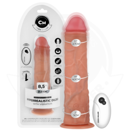 COCK MILLER - DILDO REALISTA COM VENTOSA E VIBRAÇÃO COM CONTROLE REMOTO 21,5 CM
