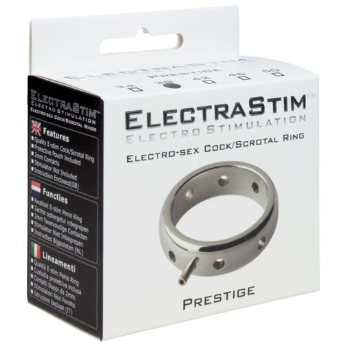 ELECTRASTIM - PRESTIGE ANILLO ELECTROMAGNÉTICO DE METAL PARA EL PENE 46 MM