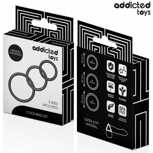 ADDICTED TOYS - SET DE ANILLOS SILICONA MODELO 2