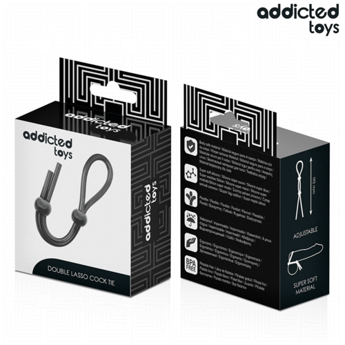 ADDICTED TOYS - CUERDA SILICONA PARA EL PENE DE LAZO DOBLE