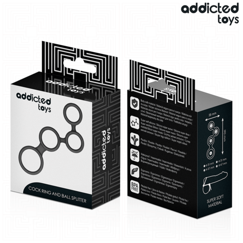 ADDICTED TOYS - ANILLO PARA EL PENE CON DIVISORES PARA TESTÍCULOS