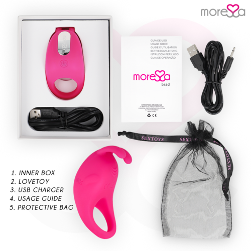 MORESSA - BRAD PREMIUM SILICONE RECARGABLE ROSA