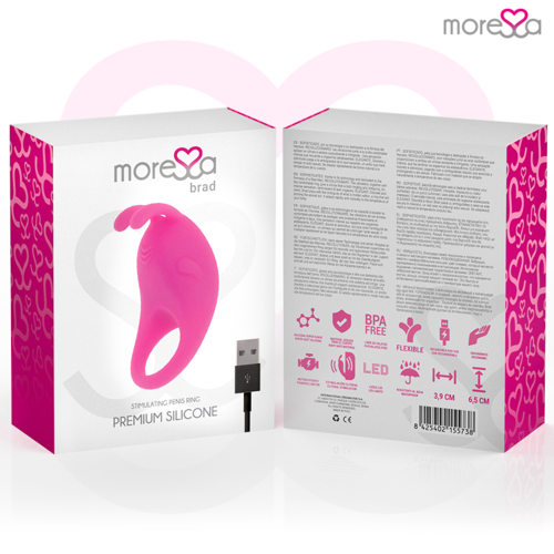 MORESSA - BRAD PREMIUM SILICONE RECARGABLE ROSA